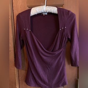 Maroon 3/4 sleeve top
